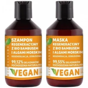 BIOELIXIRE 1 Algi morskie, Bio bambus szampon, maska 300 ml zestaw