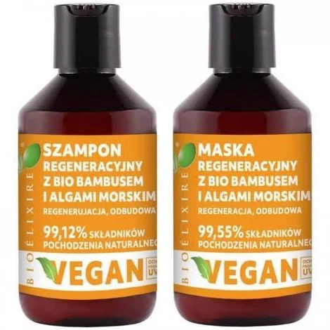 BIOELIXIRE 1 Algi morskie, Bio bambus szampon, maska 300 ml zestaw